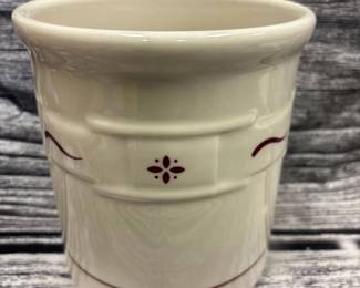 Longaberger utensil holder, red trim