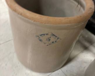 Pittsburgh pottery, crock No. 5, no cracks, excellent condition