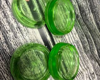 Green depression furniture coasters, 4
