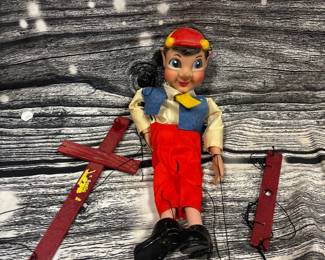Vintage Marionette doll, Rubber, Pinocchio