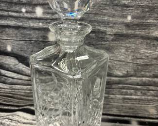 Vintage Glass crystal decanter, signed "Atlantis"