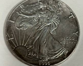 1995 American eagle one ounce silver bullion coin
