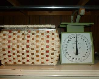 scale, sewing basket