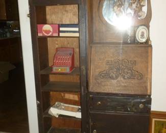 Antique cabinet (just needs glass in door)