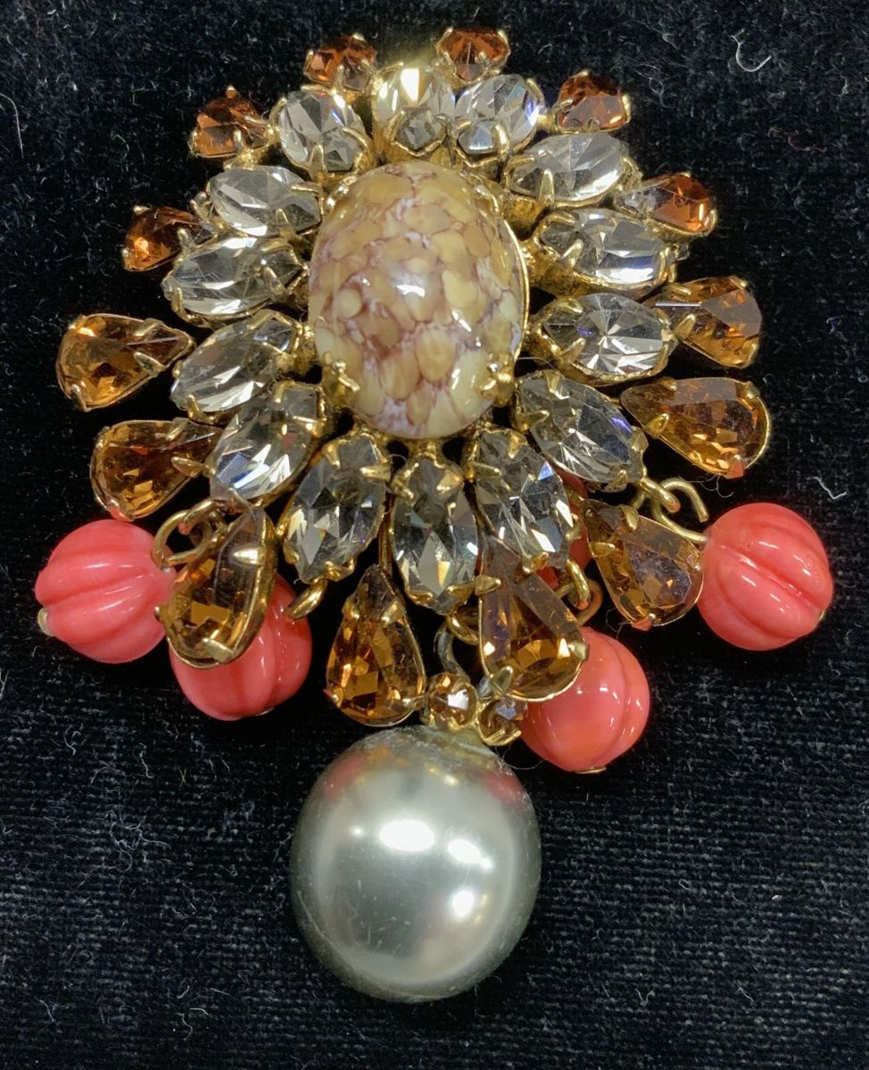 Schreiner NY Classic Cabochon Dome Brooch
