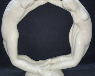 HAEGER Ceramic Male Female Sculpture 15in
