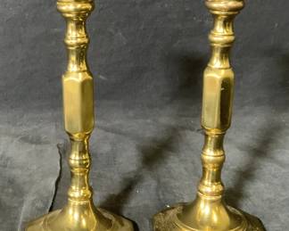 Pair Brass Candlestick Holders
