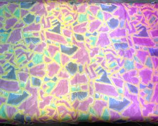 LIBERTY Silk Square Scarf w Vibrant Colors, France
