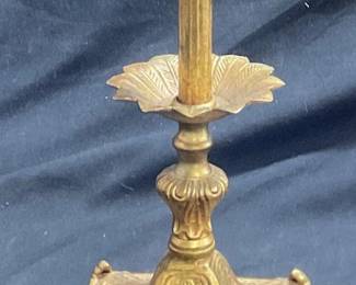 FREDERICK COOPER Gilt Table Top Lamp w Silk Shade
