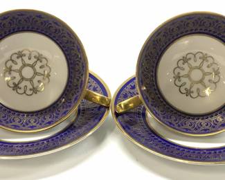 Set4 Tirschenreuth Cobalt Porcel Demitasse Germany
