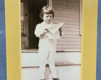 Vintage Yellow Bakelite Picture Frame
