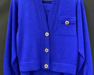 St. John 2 Pc Skirt & Jacket Knit Suit, USA
