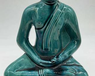 Handcrafted Porcelain Buddha In Lotus Position
