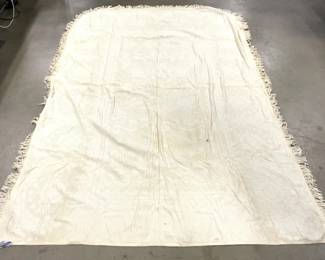 BATES Usa Fringed Throw Blanket Cream
