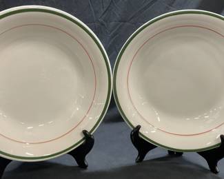 2 QUADRIFOGLIO Ceramic Serving Bowls Italy 12in
