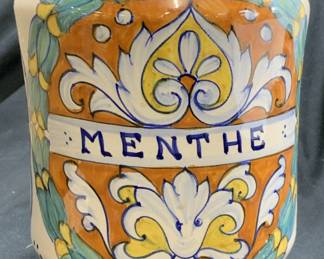 Italian Ceramic Painted Deruta Jar, Italy
