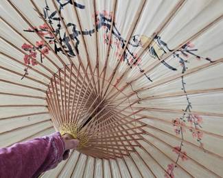 Large, vintage Asian paper umbrella 