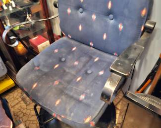 Barber Chairs, could you imagine this in vibrant upholstery.