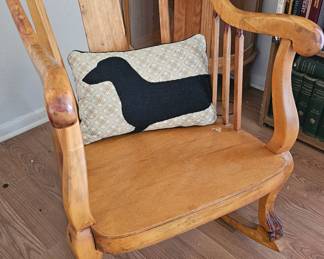 Beautiful light rocker with carvings