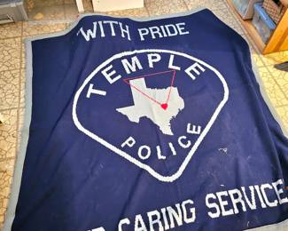 Vintage Temple Police blanket