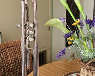 Vintage trumpet " Frank Houlton & Co., Elkhorn, Wisconsin  Makers of high-grade band instruments"  