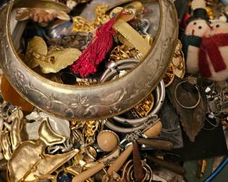  a box of costume jewelry 