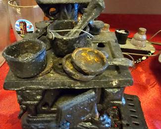 close up of the metal stove, 