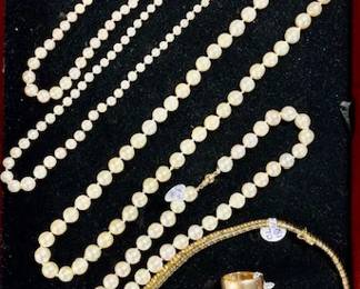 Gold Pearl Estate Jewelry