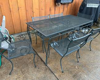 patio table and 6 chairs