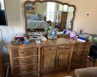 Matching dresser and mirror