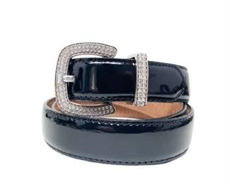 Lot 101   3 Bid(s)
Brighton #B10823 Black Patent Leather and Rhinestone Buckle Belt