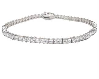 Lot 144   1 Bid(s)
Contemporary CZ and Sterling Tennis Style Bracelet