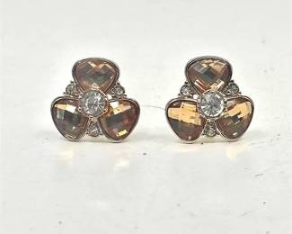 Lot 020   1 Bid(s)
Amber Stone and Rhinestone Clip-On Earrings