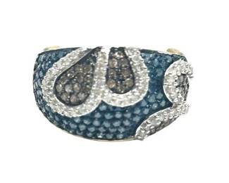 Lot 061   3 Bid(s)
Gold-Toned Dome Ring with Blue and Clear Rhinestone Accents