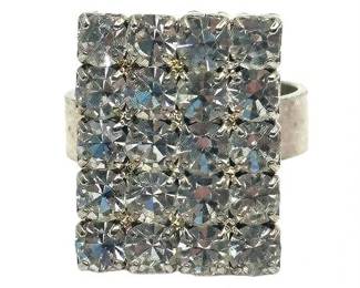 Lot 059   2 Bid(s)
Silver Toned Clear Crystal Square Ring