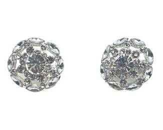 Lot 017   4 Bid(s)
Vintage Bridal Rhinestone Clip-On Earrings