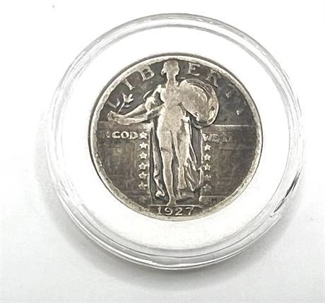 Lot 001 10 Bid(s)
1927 Silver Standing Liberty Quarter