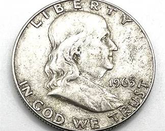 Lot 006   4 Bid(s)
1965 Silver Franklin Half Dollar