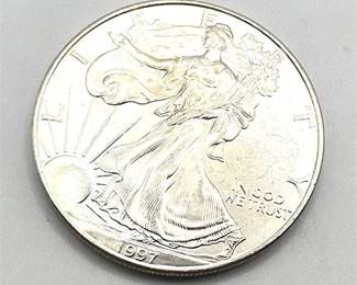 Lot 128   5 Bid(s)
1997 Silver American Eagle Dollar