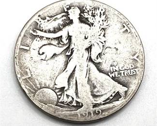 Lot 008   9 Bid(s)
1919 Silver Walking Liberty Half Dollar