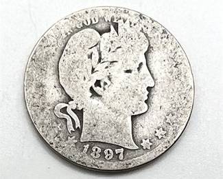 Lot 014   3 Bid(s)
1897 Silver Barber Quarter