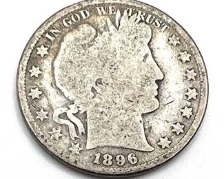 Lot 021   9 Bid(s)
1896 Silver Barber Half Dollar