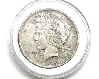 Lot 013   5 Bid(s)
1922 Silver Peace Dollar