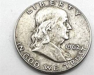 Lot 007   8 Bid(s)
1962 Silver Franklin Half Dollar