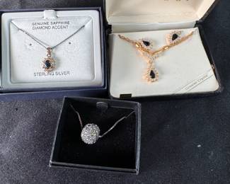 Costume Jewelry Lot#274 earrings, necklaces (mostly sterling) 