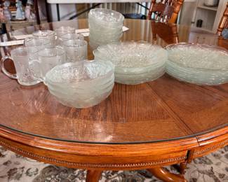Box Lot#1 Pressed glass dishware 