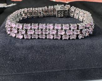 Sterling (.925) bracelet (approx. 7") Jewelry Lot#144
