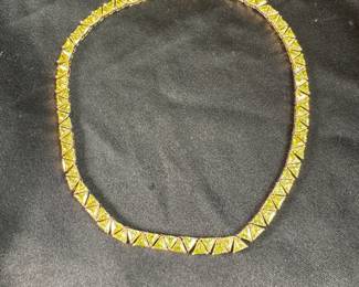 Sterling (.925) Jewelry Lot#76 with gold finish necklace 16"