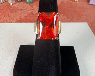 Sterling (.925) Jewelry Lot#101 ring with gold finish size 5.75
