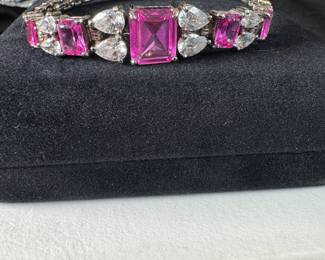 Sterling (.925) bracelet (approx. 7") Jewelry Lot#142